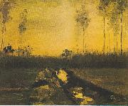 Vincent Van Gogh Landscape at Dusk Spain oil painting artist